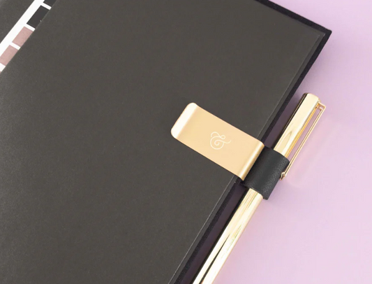 Gold is the New Black Pen & Holder